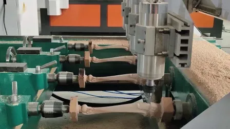 Máquina enrutadora de madera CNC multicabezal para precios de tallado de columnas de patas de muebles